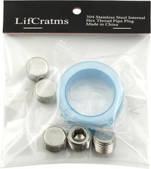 5PCS 3/8 NPT Stainless Steel Hex Socket Pipe Plugs Male Thread Seal Fittings Kit