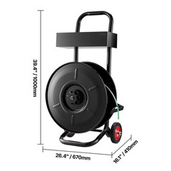 Uimoso Strapping Cart for PET/PP Polyester Straps with 8-inch Core