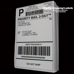 1000 4×6 Fanfold Thermal Labels Direct Shipping Label for Zebra Rollo Printers