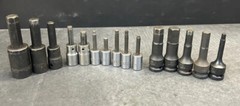 15 Pc Lot Proto, Pittsburgh, Paramount, Armstrong Hex 3/8-1/2″ DRIVE