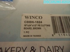 QTY=6: Winco White Yellow Brown Green Blue And Red Cutting Boards 811642001962