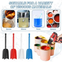 10Pcs 8.7″ ABS Plastic Silicone Resin Mixer Paddle, Black