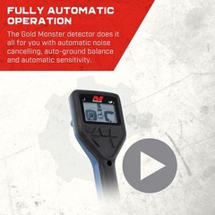 MINELAB Gold Monster 1000 Gold Detector for Adults 5″ Waterproof Search Coil