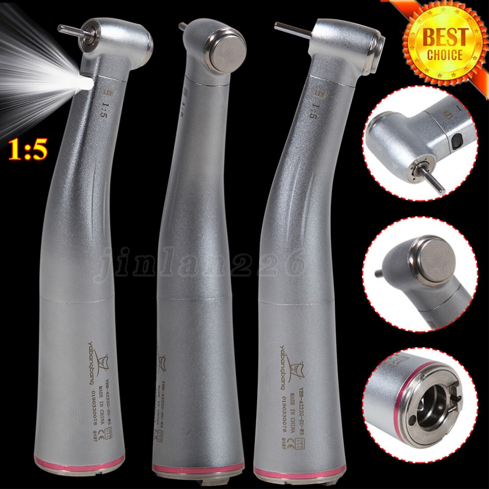 Dental 1:5 Optic LED Contra Angle Increasing Handpiece Fit NSK Electric Motor ZS
