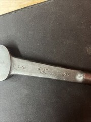 Vtg WILLIAMS 207 1-1/16″ 5/8″ USS Bolt Rat Tail Spud Wrench Iron Workers Tool