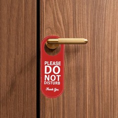 PU Leather Please Do Not Disturb Sign and Welcome Please Knock Sign, Door Knob P