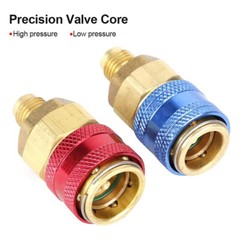 R134A A/C Quick Coupler Adapter Car High & Low Side HVAC SAE Male Flare Fitting