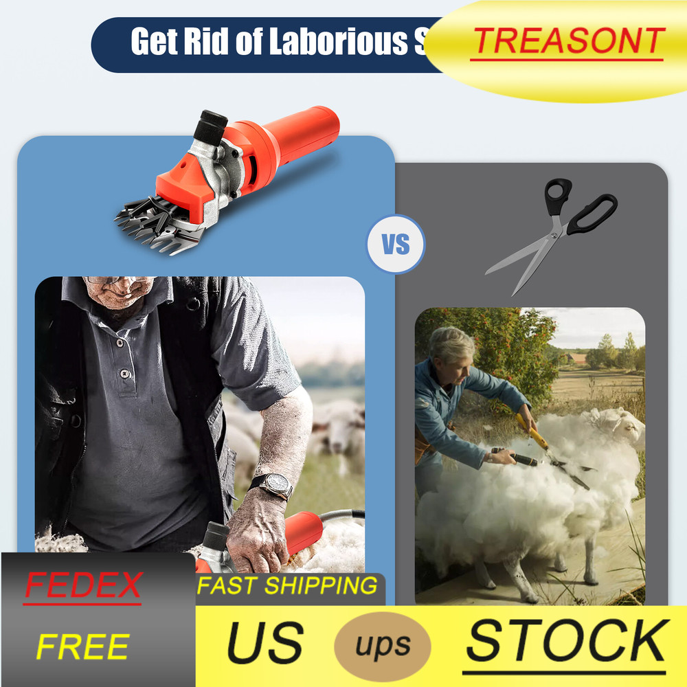 Portable Electric Flexible Shaft Sheep Goat Shearing Wool Clipper USA