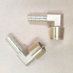2PC 3/8 HOSE BARB ELBOW X 3/8 MALE NPT Brass Pipe Fitting Gas Fuel Water US #Y