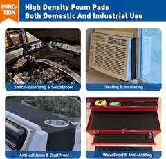 2Roll 59″x12″ Self-Adhesive Sound Insulation Acoustic Foam, Sound Proof Padding