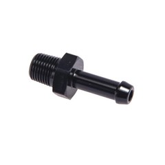 1/8″ NPT Male to 1/4″ Barb Fitting Adapter Straight Aluminum Black