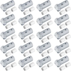 20 Sets T Pipe Clamp Connector, Fit 3/4″ Electrical-Metallic Tubing, Silver