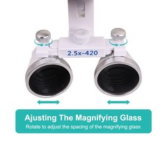 3.5X Medical Surgical Dental Binocular Loupes Headband Magnifier LED Headlight