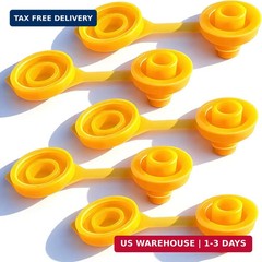5-Pack Gas Can Vent Cap Kit – Yellow Vent Plugs for Old Style Fuel Jugs