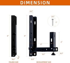 Side Mount Trailer Ladder Rack, Foldable Heavy Duty Steel Rack with Strap​​, …