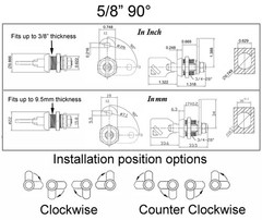 Admiral Locks Tubular Cam Locks – Keyed the Same – 5/8″, 1″ & 1-1/8″ lengths