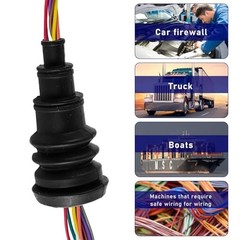 4 PCS Universal Firewall Boot Rubber Grommets for 3/8 to 1 Inch Wires