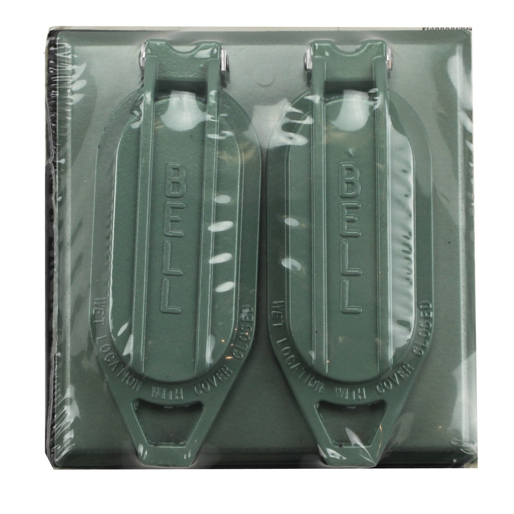 HUBBELL RACO BELL 2-GANG 2-DUPLEX RECEPTACLE WEATHERPROOF COVER FOR OUTSIDE