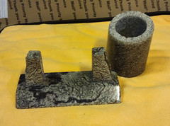 Serpentinite desk accessory set from Zambales, Philippines