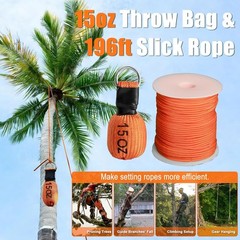 Arborist Throw Line Kit, 15Oz Throw Weight & 196Ft Paracord Rope, 100% Polyester