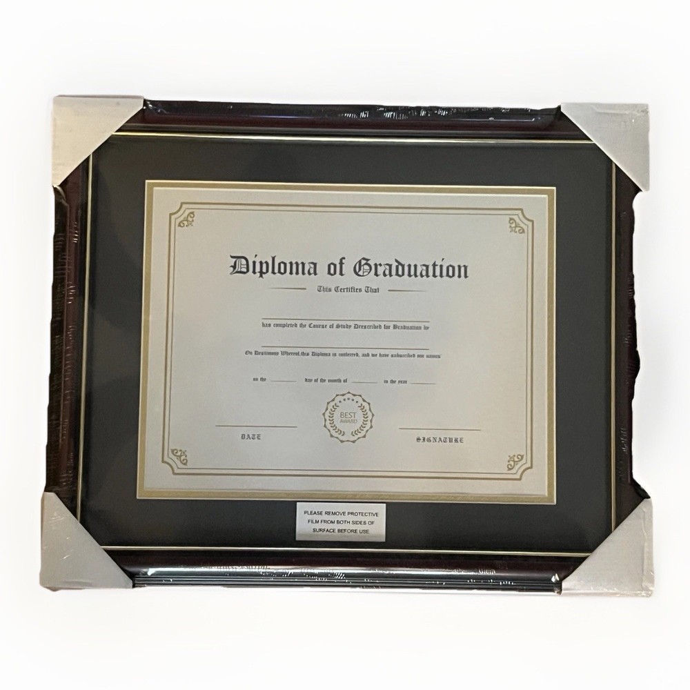 Diploma Certificate Frame 8.5”x11” / 11”x14” Black and Gold Matte
