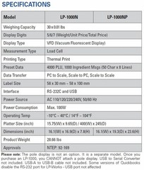 CAS LP-1000N Label Printing Scale Weigh Scale LP1000N LP1000 DELI, MEAT, MARKET