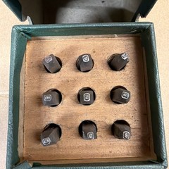 VINTAGE ACE 1/16” NUMBER STEEL STAMP SET #386113 (NUMERAL SET)