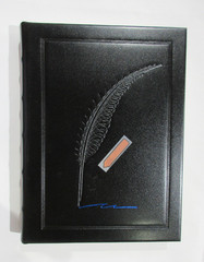 Journal 9″ Leather Hardcover 224 Lined Pages Graphic Image Black
