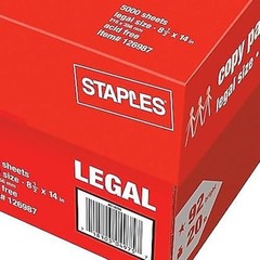 High-Quality 8.5″x14″ Copy Paper, 20lb, 92 Bright, 500 Sheets/Ream, 10 Reams