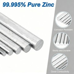 99.9% Pure Zinc Rod, Marine Anticorrosion, Pure Metal Zinc Anode, Round Zinc Bar