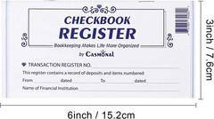 20 Pack Checkbook Register, Check Registers for Personal, Blank Ledger Transacti