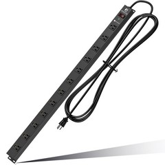 12 Outlet Surge Protector Metal Power Strip, 1800J Mountable Power Outlet, He…