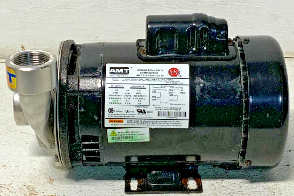AMT 1626-303-00 Non Reversible Commercial Duty Pump Motor 208-230/115V 57A