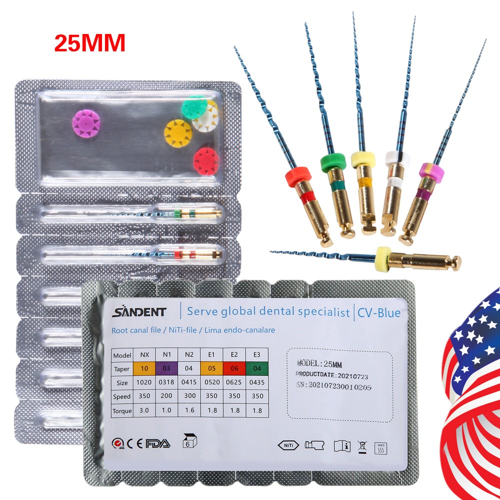 1-20 Kits Dental Endo Endodontic File Engine Rotary Root Canal NiTi File 25MM ns