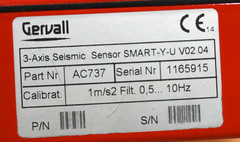 Gervall AC737 SMART-Y Triaxial Elevator Earthquake Sensor 10Hz |SMART-Y-U V02.04