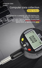 Digital Dial Indicator 0-2In/50.8Mm, 0.01Mm/ 0.0005″ Tolerance Function Inch/Met