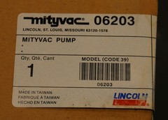 Lincoln Industrial Mityvac II Plastic Vacuum Pump Handheld with User Manual