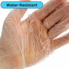 1000 Pcs Latex and Powder Free Vinyl Gloves 3 Mil 2XL, Clear, Disposable