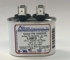 Amrad USA2029 Run Capacitor 5.0 uf MFD 370/440 Volt