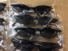 NEW ASSORTED BOX OF SUNGLASSES SUN GLASSES SET OF 12 GLASS COLORED SMALL LENS