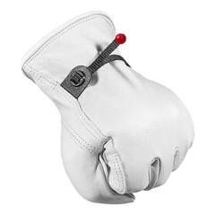 12 Pairs Bulk White Cowhide Leather Work Gloves Safety Driver PPE