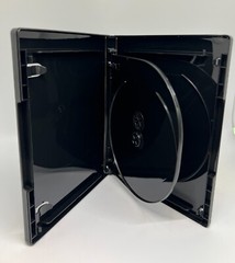 NEW! 10 14MM 4K ULTRA HD 3 – BLURAY CASE, DVD CASE WITH CLIPS, BLACK, QJ300