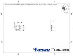 9/16″-18 Nylon Insert Hex Lock Nuts Grade 2 Zinc Plated Steel Qty 10