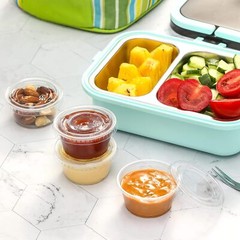 [ 2 oz ] Portion Cup Disposable Plastic Cups for Meal, Salad Dressing, Soufflé,