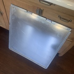 HVAC PANEL PAN 24 GAUGE GALVANIZED SHEET METAL 22.25 X 20.75 BENT EDGES CRAFTS