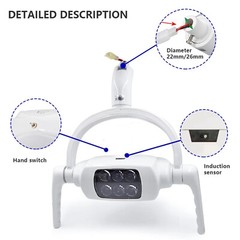 8W Dental Oral Operation Lamp Induction Sensor Light 6LED with Support Arm JH-06