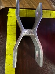 Heavy Duty Galvanized Steel X Bracket Clevis Mount 5.4 x 1.6 Inch Industrial Par