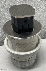 Hubbell 15A 125V Tamper Resistant Pop-Up Countertop Receptacle RCT200NI