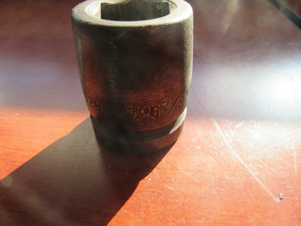 Armstrong 3/4in. drive 6 Point 7/8 in. Impact Socket 6-628 Made in USA (G79)