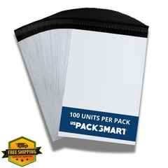 US PACK SMART 24″x24″ Poly Mailers Arctic White 100 Pack